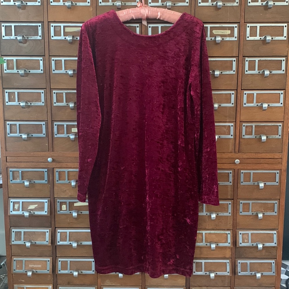Vintage Crushed Velvet BodyCon Dress 90’s
